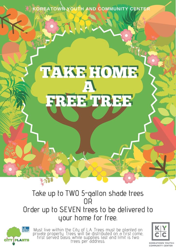 Free Tree Distribution at Larchmont Family Fair with Greater Wilshire